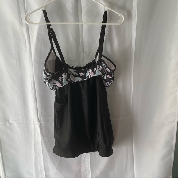 Tankini black green pink and white SZ L. NWOT UNBRANDED - Picture 9 of 12